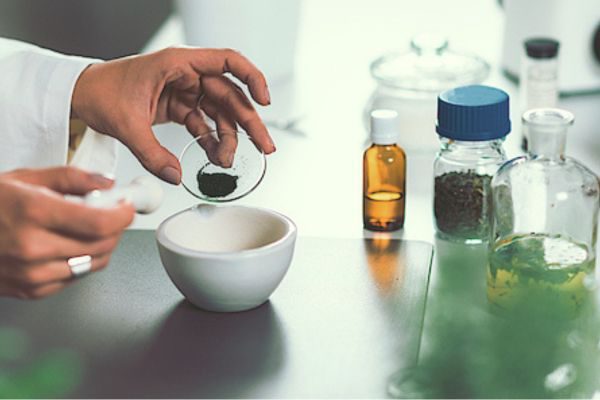 Preparing homeopathic remedies at SSR Homeopathy